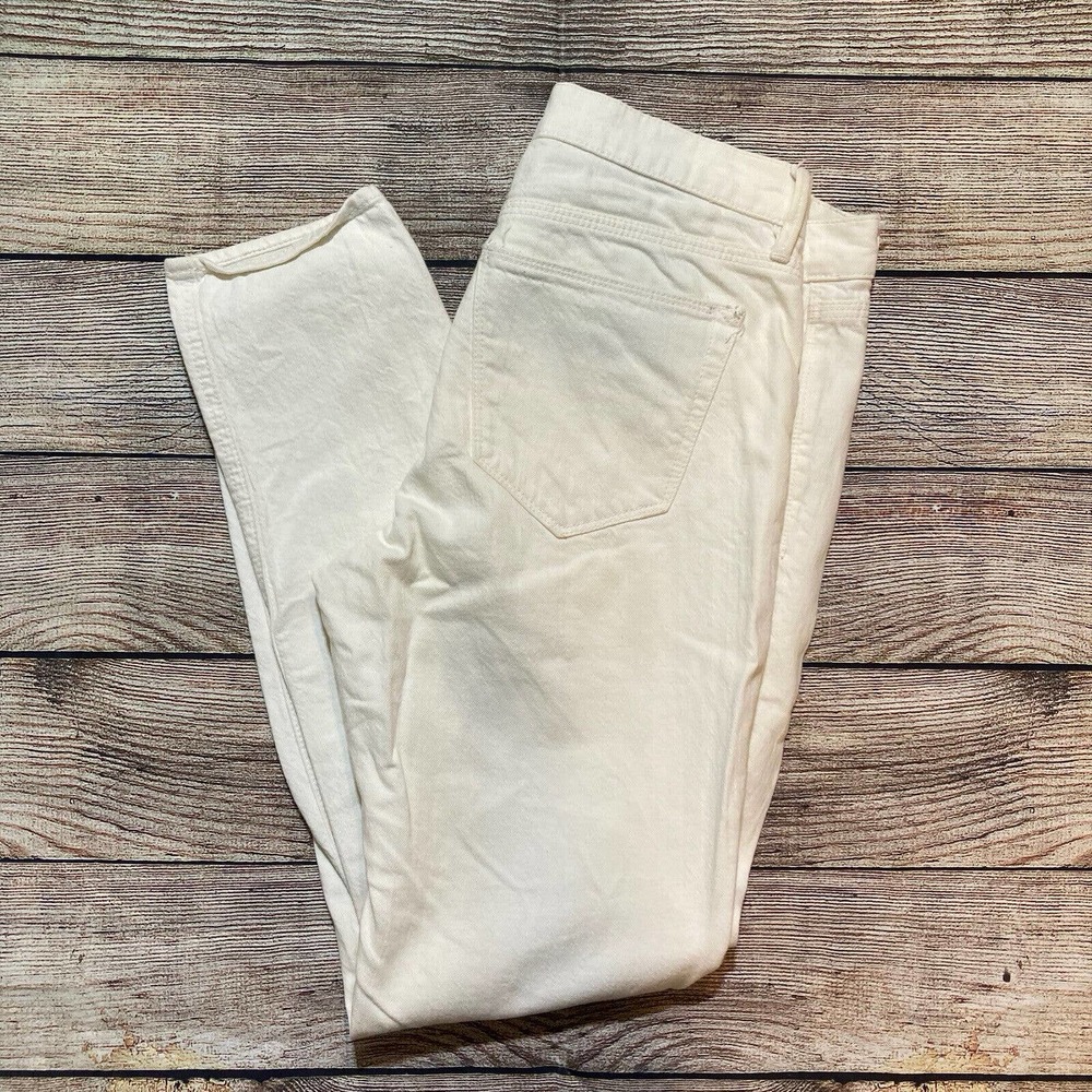Madewell‎ Jeans Womens Size 27 Skinny Skinny Ankle White Stretch 5 Pocket Denim